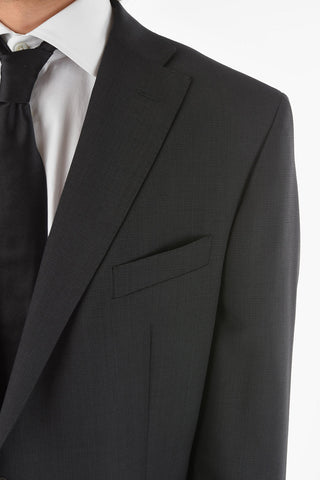 CC COLLECTION Virgin Wool RESET Suit with Bird's eye Pattern