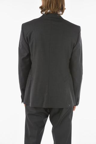 CC COLLECTION Virgin Wool RESET Suit with Bird's eye Pattern