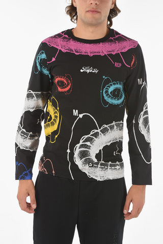 T-shirt Manica Lunga Stampata All Over