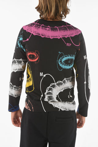 T-shirt Manica Lunga Stampata All Over