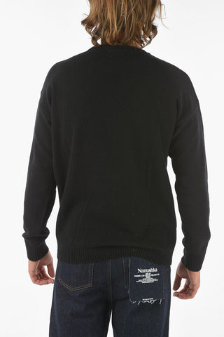 Maglia INTARSIA con Ricamo a Contrasto