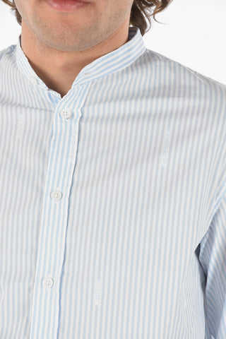 Camicia STAN OFFICIER a Righe Awning con Collo Coreano 