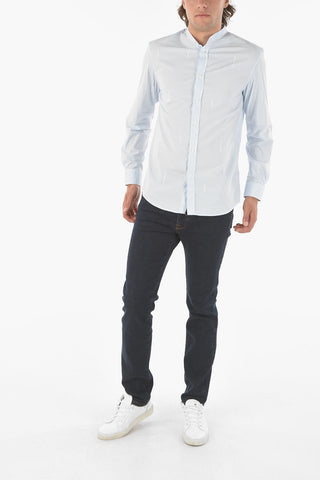 Camicia STAN OFFICIER a Righe Awning con Collo Coreano 