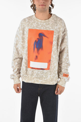 tie-dye effect printed NOISE CENSORED crew-neck sweatshirt