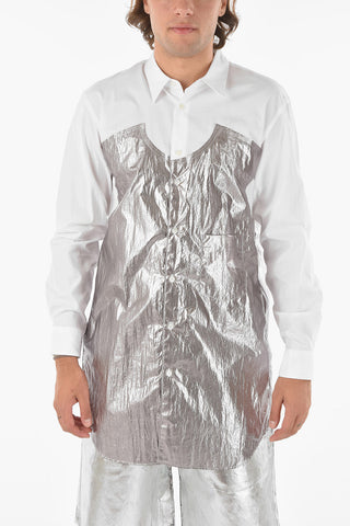 HOMME PLUS Metallic Details Classic Collar Shirt
