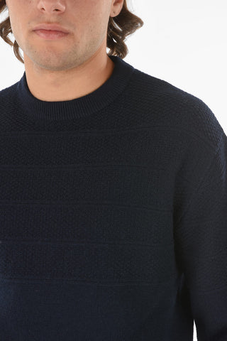 Solid Color Wool Blend PARKER Crew-Neck Sweater