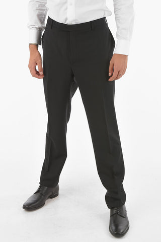CC COLLECTION Virgin-wool CERIMONY RIGHT Suit with Satin Peak Lapel