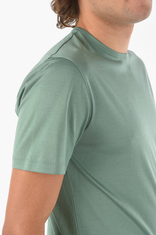 T-shirt Girocollo PRECISE in Cotone a Tinta unita