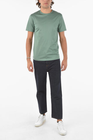T-shirt Girocollo PRECISE in Cotone a Tinta unita