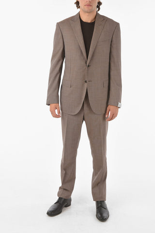 Virgin Wool ACADEMY Suit with Peak Lapel