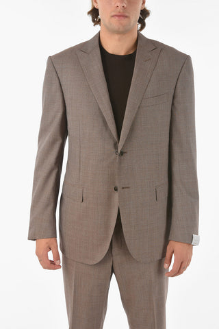 Virgin Wool ACADEMY Suit with Peak Lapel