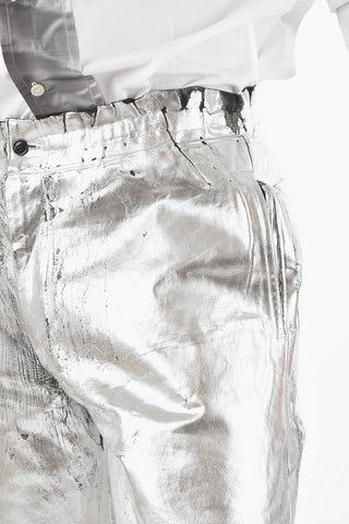 HOMME PLUS Shorts in Ecopelle Laminata 