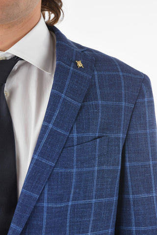 CC COLLECTION check half lining side vents 2-button RIGHT blazer