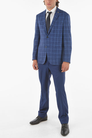 CC COLLECTION check half lining side vents 2-button RIGHT blazer