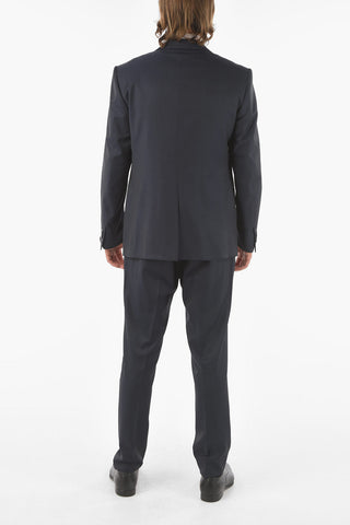Virgin Wool CERIMONY ACADEMY 3-piece Suit with Peak Lapel