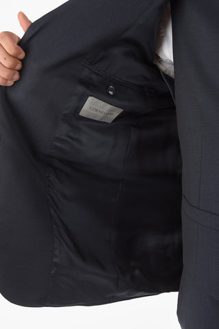 Virgin Wool CERIMONY ACADEMY 3-piece Suit with Peak Lapel