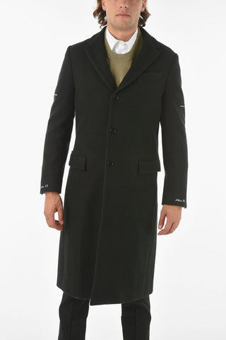 back printed 3-button chesterfield coat
