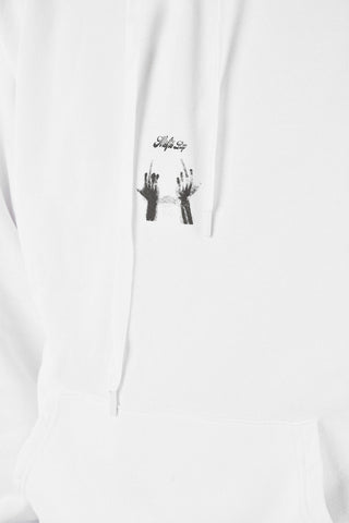 Felpa MIDDLEFINGERS B&W con Cappuccio e Maxi Tasca a Toppa Frontale