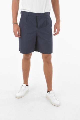 Belt Loops Single Pleated Shorts