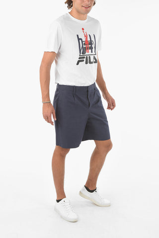 Belt Loops Single Pleated Shorts