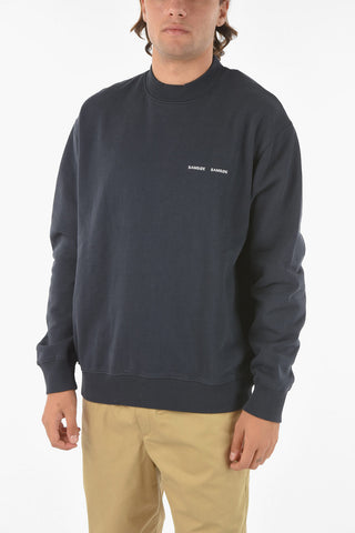 Solid Color Cotton NORSBRO Crew-Neck Sweatshirt