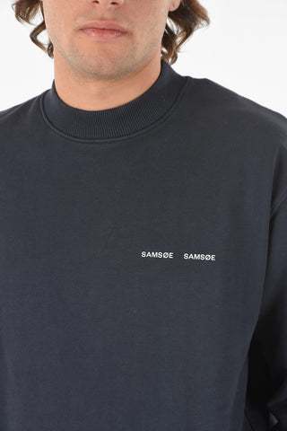 Solid Color Cotton NORSBRO Crew-Neck Sweatshirt