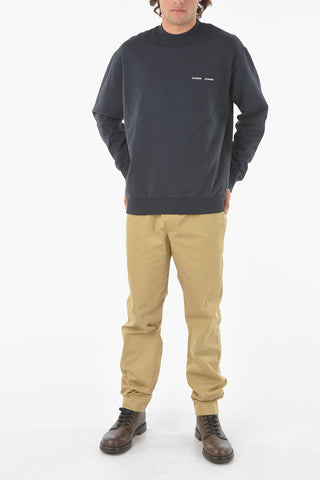 Solid Color Cotton NORSBRO Crew-Neck Sweatshirt