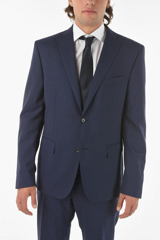CC COLLECTION Virgin Wool Blend RESET Pinstriped Suit