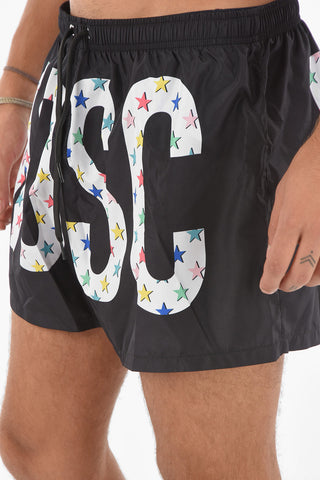 Costume Da Bagno Boxer Stampato con Elastco in Vita