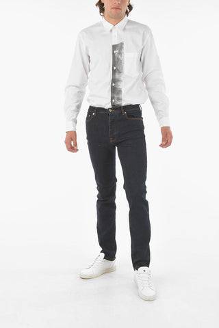 17cm Visible Stitchings 5 Pockets Jeans