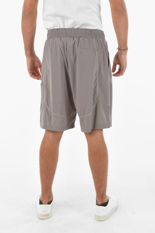 Drawstring Waist Nylon Stretch Shorts