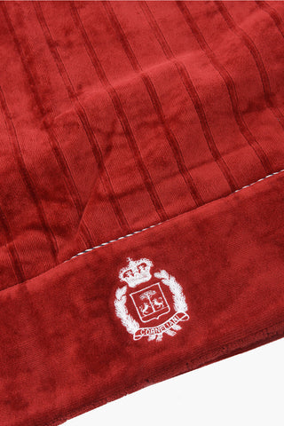 ID Telo in Cotone con Cuciture a Contrasto e Logo Ricamato