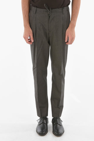 ID Wool and Cotton Double Pleated Pants