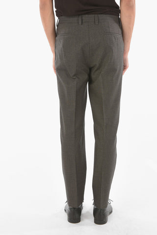 ID Wool and Cotton Double Pleated Pants