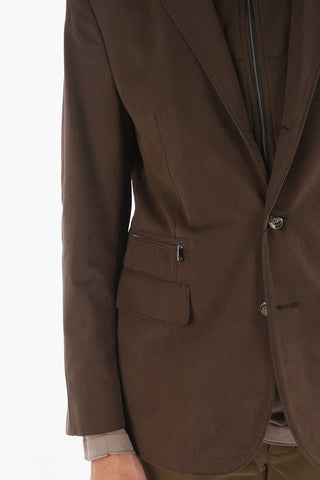 ID Cotton Blazer with Removable Chest Piece