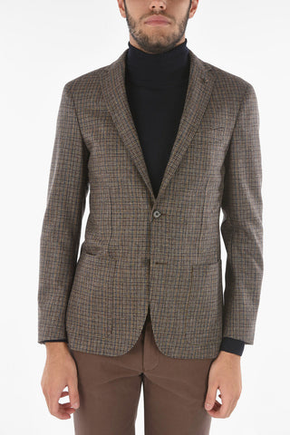 CC COLLECTION Houndstooth Wool and Cashmere RIGHT Blazer