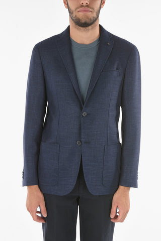 CC COLLECTION Giacca Hopsack RIGHT in Lana e Seta