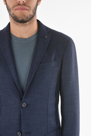 CC COLLECTION Giacca Hopsack RIGHT in Lana e Seta