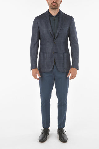 ID District Check Blazer with Removable Chest Piece