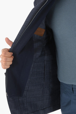 ID District Check Blazer with Removable Chest Piece