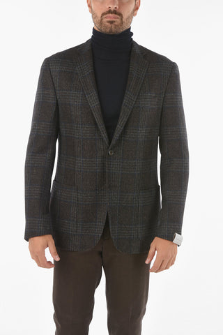 Wool Silk and Linen GATE District Check Blazer