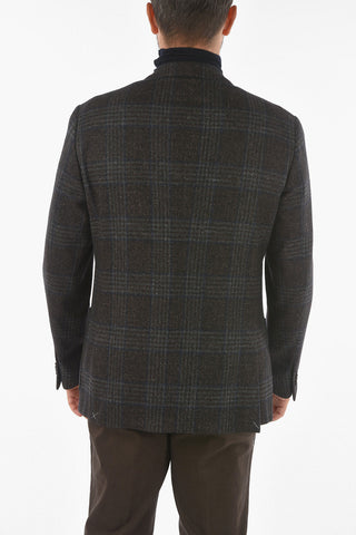 Wool Silk and Linen GATE District Check Blazer