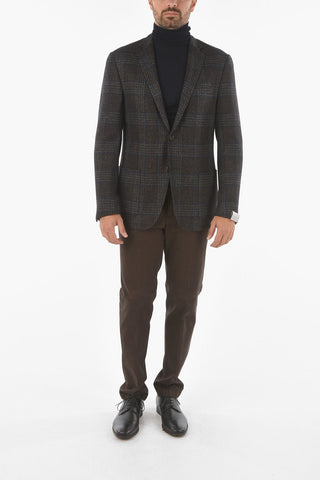 Wool Silk and Linen GATE District Check Blazer