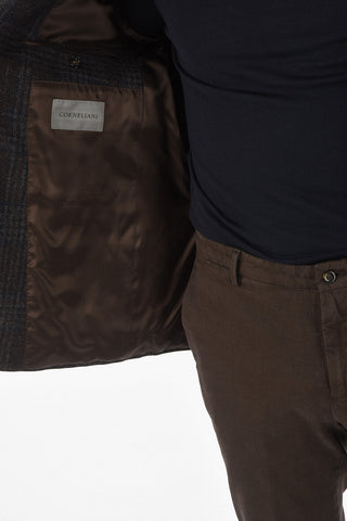Wool Silk and Linen GATE District Check Blazer