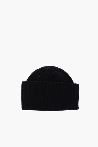 EMPORIO beanie in misto lana con patch logo