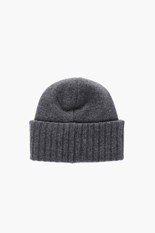 EMPORIO Beanie in lana vergine con logo ricamato