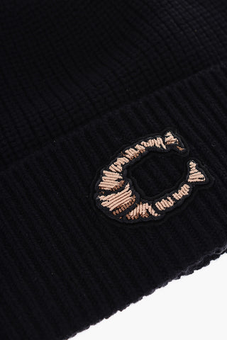 MICHAEL B.JORDAN solid color wool beanie
