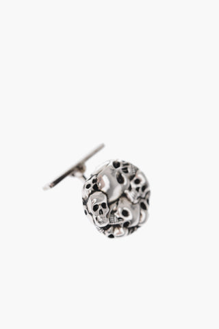 brass cufflinks with skulls