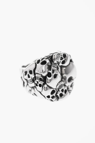 brass MULTI SKULL ring