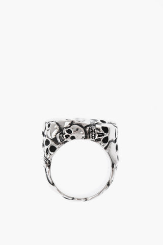 brass MULTI SKULL ring